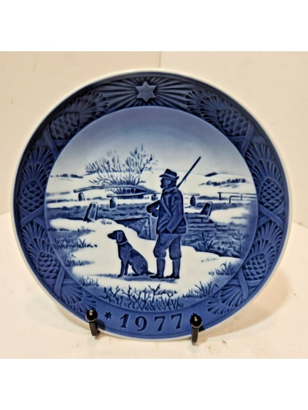 Vtg 1977 Royal Copenhagen Denmark Christmas Plate Immervad Bridge
